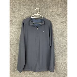 Travis Mathew Zachary Blue Performance 1/4 Zip Golf Pullover Men's Size 2XL